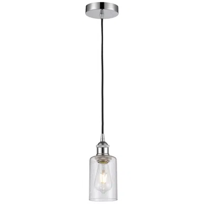 Innovations Lighting Clymer 3.88"w Polished Chrome Corded Mini Pendant W/ Seedy Shade