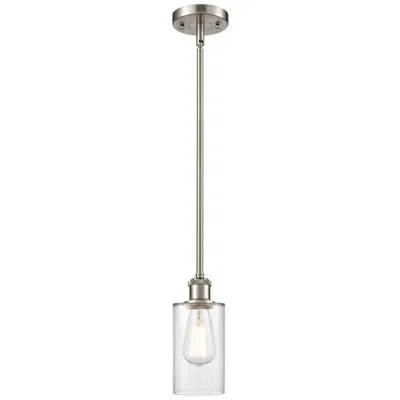Innovations Lighting Clymer 4" Brushed Satin Nickel Mini Pendant W/ Clear Shade