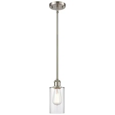 Innovations Lighting Clymer 4" Led Mini Pendant - Brushed Satin Nickel - Clear Shade