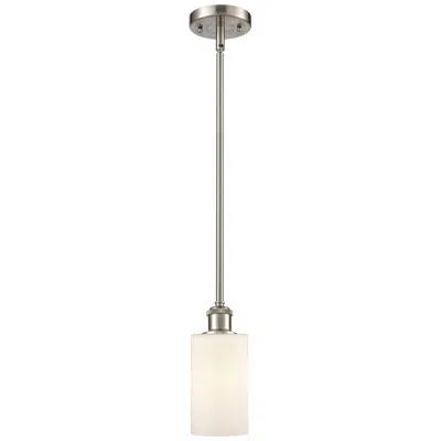 Innovations Lighting Clymer 4" Led Mini Pendant - Brushed Satin Nickel - Matte White Shade