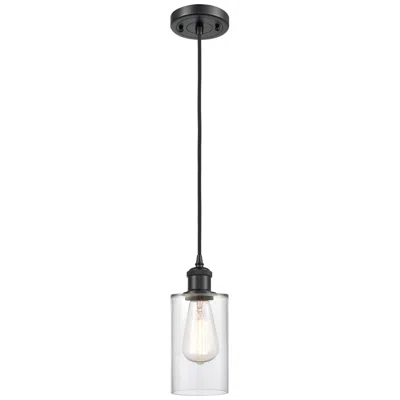 Innovations Lighting Clymer 4" Led Mini Pendant - Matte Black - Clear Shade