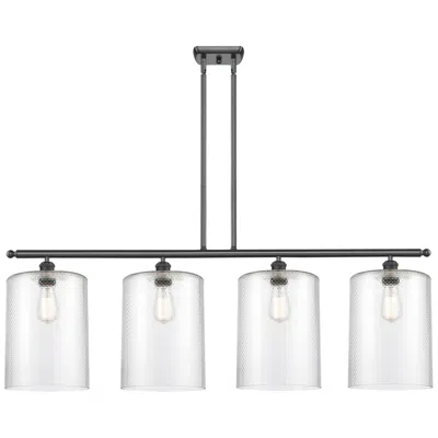 Innovations Lighting Cobbleskill 10" 4 Light Matte Black Island Light W/ Clear Shade