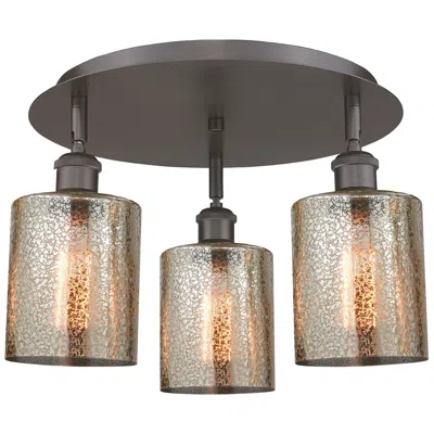 Innovations Lighting Cobbleskill 16 3/4"w Oil-rubbed Bronze 3-light Ceiling Light