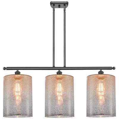 Innovations Lighting Cobbleskill 36"w Bronze And Mercury Glass 3-light Island Pendant