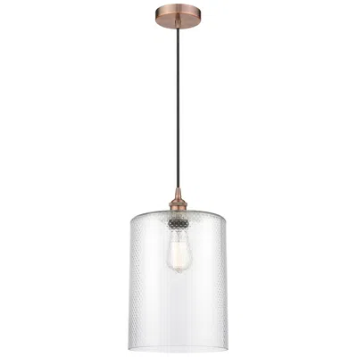Innovations Lighting Cobbleskill 9" Antique Copper Mini Pendant W/ Clear Shade