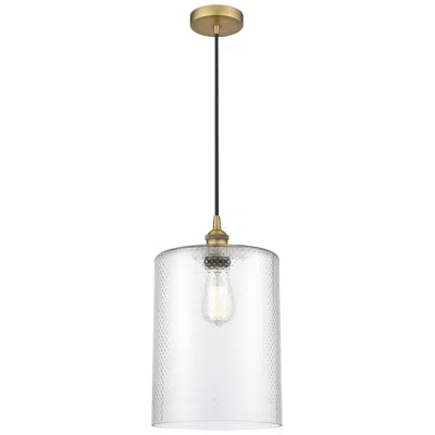 Innovations Lighting Cobbleskill 9" Led Mini Pendant - Brushed Brass - Clear Shade