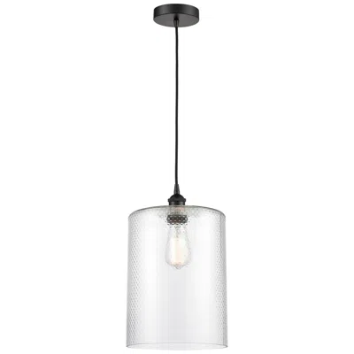 Innovations Lighting Cobbleskill 9" Matte Black Mini Pendant W/ Clear Shade