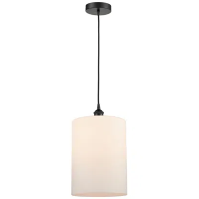 Innovations Lighting Cobbleskill 9" Matte Black Mini Pendant W/ Matte White Shade