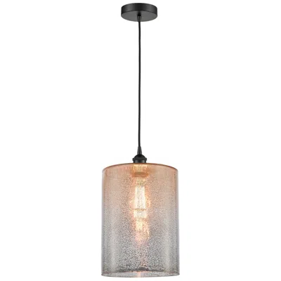 Innovations Lighting Cobbleskill 9" Matte Black Mini Pendant W/ Mercury Shade