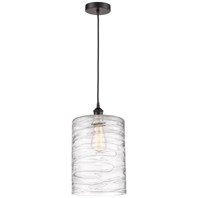 Innovations Lighting Cobbleskill 9" Mini Pendant - Oil Rubbed Bronze - Deco Swirl Shade