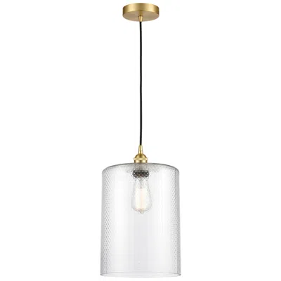 Innovations Lighting Cobbleskill 9" Satin Gold Mini Pendant W/ Clear Shade