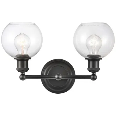 Innovations Lighting Concord 16" 2-light Matte Black Bath Light W/ Clear Shade