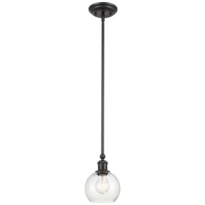 Innovations Lighting Concord 6" Matte Black Mini Pendant W/ Seedy Shade