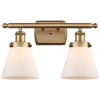 Innovations Lighting Cone 11" High Brushed Brass 2-light Led Wall Sconce