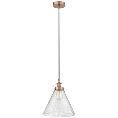 Innovations Lighting Cone 12" Led Mini Pendant - Antique Copper - Seedy Shade