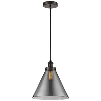 Innovations Lighting Cone 12" Led Mini Pendant - Oil Rubbed Bronze - Plated Smoke Shade