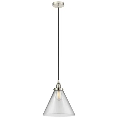 Innovations Lighting Cone 12" Led Mini Pendant - Polished Nickel - Clear Shade