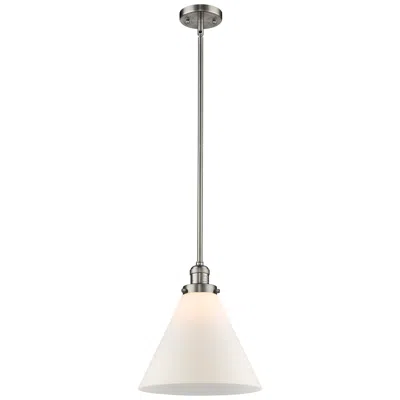 Innovations Lighting Cone 12" Wide Brushed Satin Nickel Led Mini Pendant