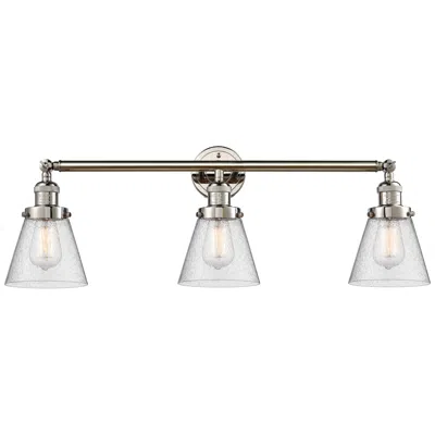 Innovations Lighting Cone 3 Light 30" Led Bath Light - Polished Nickel - Seedy Shade