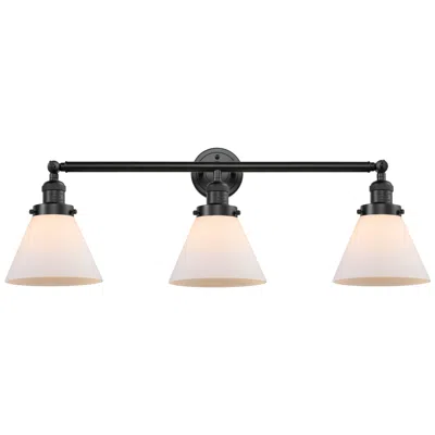 Innovations Lighting Cone 3 Light 32" Led Bath Light - Oil Rubbed Bronze - Matte White Shad