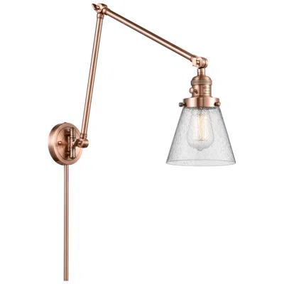 Innovations Lighting Cone 30" High Copper Swing Arm W/ Seedy Shade