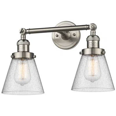Innovations Lighting Cone 6" 2 Light 16" Tiltable Led Bath Light - Brushed Satin Nicke