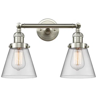 Innovations Lighting Cone 6" 2 Light 16" Tiltable Led Bath Light - Brushed Satin Nicke