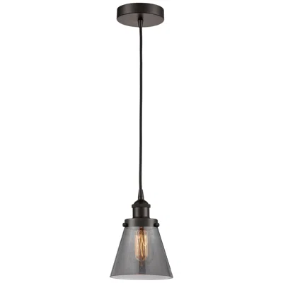 Innovations Lighting Cone 6" Oil Rubbed Bronze Mini Pendant W/ Plated Smoke Shade