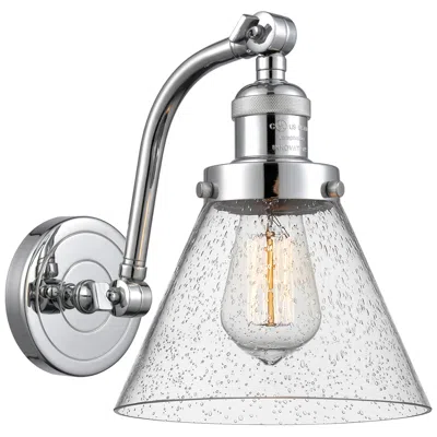 Innovations Lighting Cone 8" Polished Chrome Sconce W/ Seedy Shade
