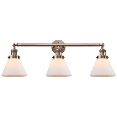 Innovations Lighting Cone Collection 32" Wide Three-light Bath Light In Copper