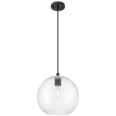 Innovations Lighting Crown Point 10" Wide Matte Black Mini Pendant W/ Clear Shade