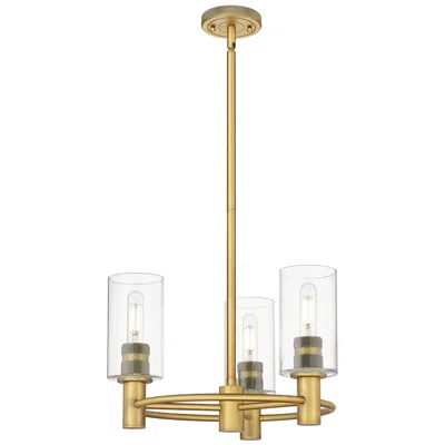 Innovations Lighting Crown Point 18" 3-light Brushed Brass Pendant