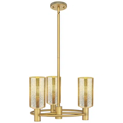 Innovations Lighting Crown Point 18"w 3 Light Brass Stem Pendant W/ 7" Mercury Shade