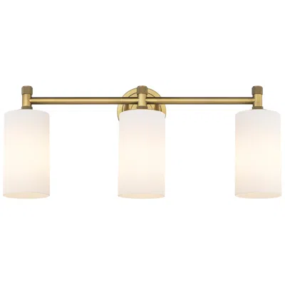Innovations Lighting Crown Point 24" Brass And White Glass Bath Light