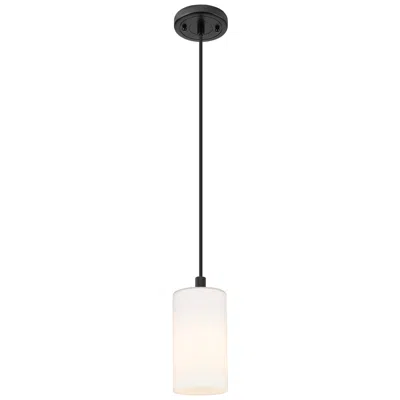 Innovations Lighting Crown Point 3.88" Wide Matte Black Cord Hung Pendant With Matte White