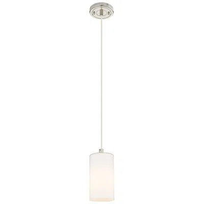 Innovations Lighting Crown Point 3.88"w Polished Nickel Cord Hung Pendant With Matte White