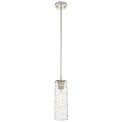 Innovations Lighting Crown Point 4" Wide Stem Hung Polished Nickel Pendant With Deco Swirl