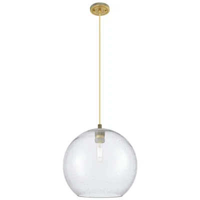 Innovations Lighting Crown Point Athens 12"w Brushed Brass Cord Pendant With Seedy Shade