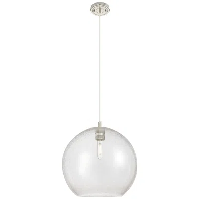 Innovations Lighting Crown Point Athens 12"w Polished Nickel Cord Pendant With Seedy Shade
