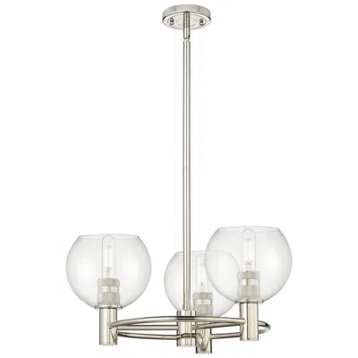 Innovations Lighting Crown Point Athens 20"w 3 Light Nickel Stem Pendant W/ Clear Shade