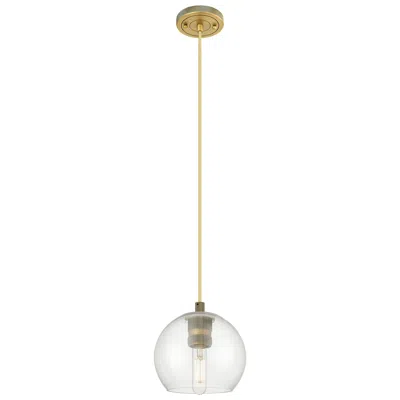 Innovations Lighting Crown Point Athens 6"w Brushed Brass Cord Hung Pendant With Clear Shade