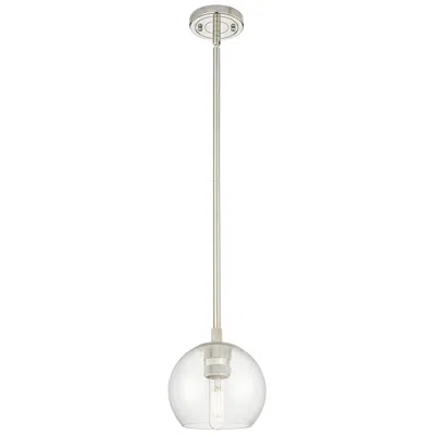 Innovations Lighting Crown Point Athens 6"w Polished Nickel Stem Pendant With Clear Shade