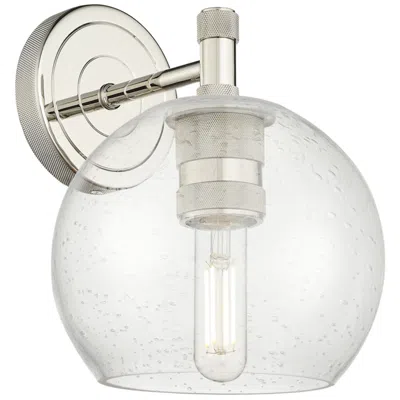 Innovations Lighting Crown Point Athens 8.25"h Polished Nickel Wall Sconce With Seedy Shade