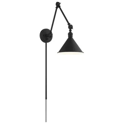 Innovations Lighting Delancey Matte Black Swing Arm Wall Lamp
