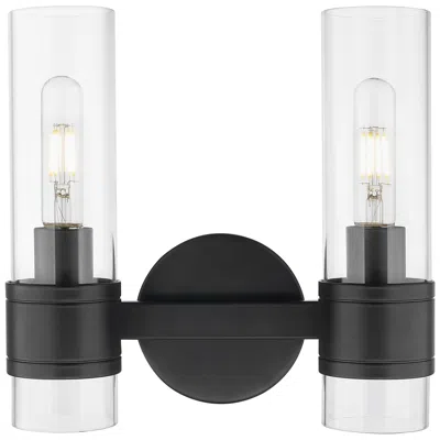 Innovations Lighting Downtown Arden 11"w 2 Light Black Bath Vanity Light W/ Clear Shade