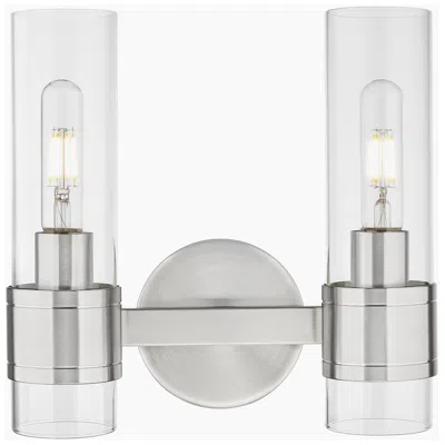 Innovations Lighting Downtown Arden 11"w 2 Light Satin Nickel Vanity Light W/ Clear Shade