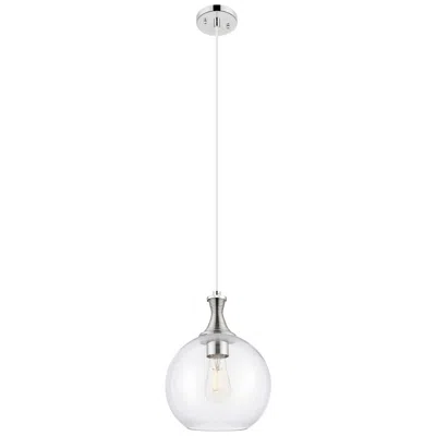 Innovations Lighting Downtown Astor 10"w Metal Cord Nickel Mini Pendant W/ Clear Shade