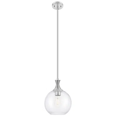 Innovations Lighting Downtown Astor 10"w Metal Satin Nickel Mini Pendant W/ Clear Shade