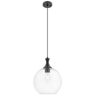 Innovations Lighting Downtown Astor 12"w Metal Cord Matte Black Mini Pendant W/ Clear Shade