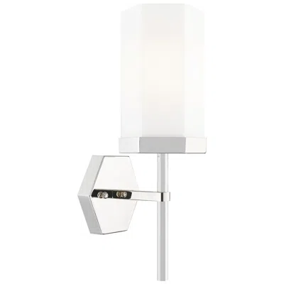 Innovations Lighting Downtown Blakeley 15 "h Polished Nickel Wall Sconce W/ White Shade